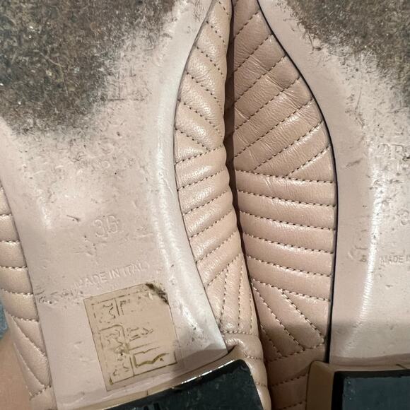 Prada Beige Quilted Leather Nude Ballet Flats EU Size 36 - Picture 3 of 5
